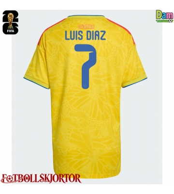 Colombia Luis Diaz #7 Hemmatröja Dam VM 2026 Kortärmad
